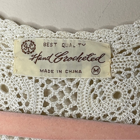 UNBRANDED Hand Knitted Crochet Short-Sleeve Cardigan - Picture 7 of 8